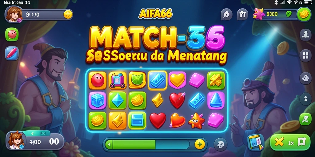 Tampilan gameplay AIFA66 yang seru dengan mekanisme Match-3.