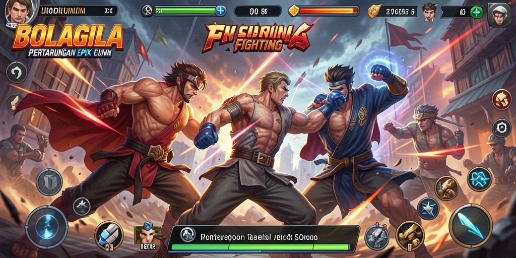 Screenshot BOLAGILA menunjukkan aksi pertarungan yang mendebarkan.