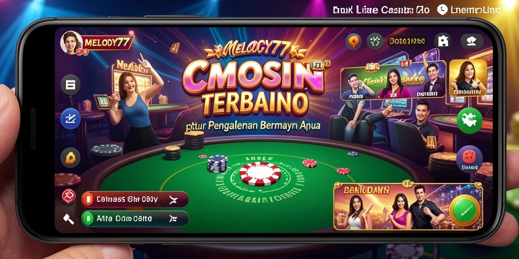 Tampilan permainan langsung di MELODY77 yang menarik dan interaktif.