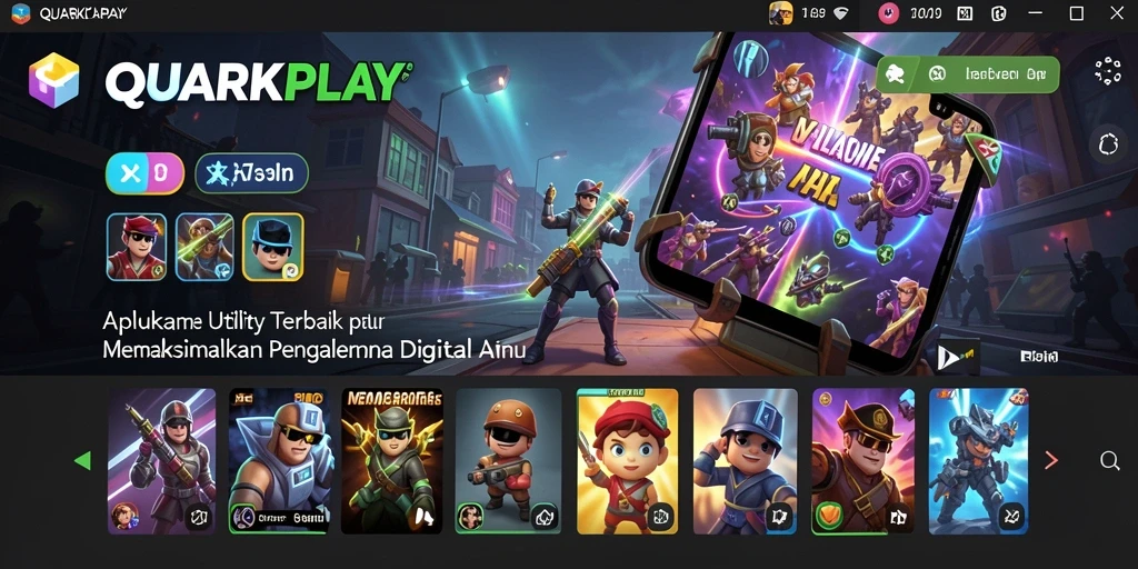 Tampilan antarmuka QUARKPLAY yang intuitif dan mudah digunakan.